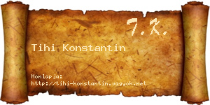 Tihi Konstantin névjegykártya